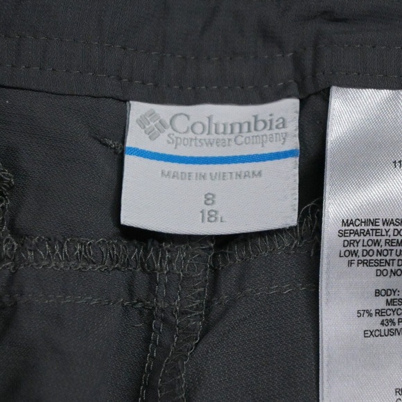 Columbia 8 Gray Ripstop Outdoor Hiking Cargo Camping Capri Pants - Picture 3 of 7